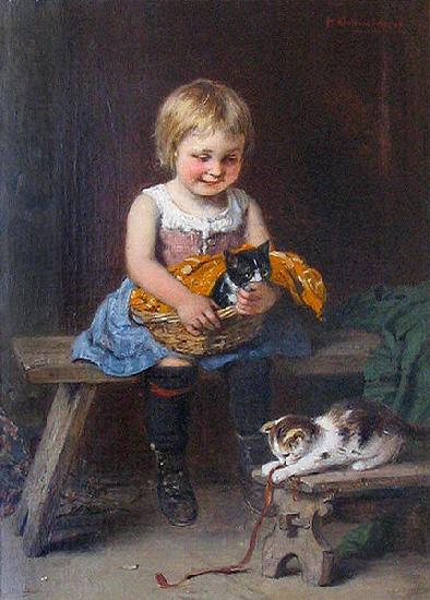 GOES, Hugo van der Meine Katzenlieblinge Germany oil painting art